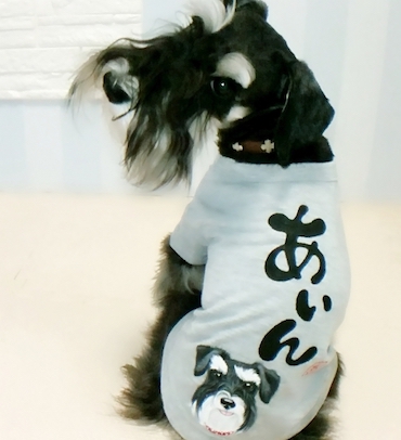 犬用似顔絵Tシャツ